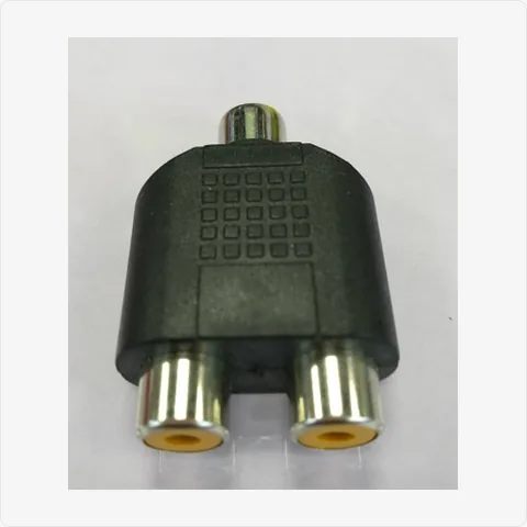 1RCA-Female-to-2RCA-Female 1 rca female to 2 rca female coupler for cctv connectors - RainboParts