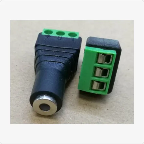 3.5-Female-3Pin-Terminal 3.5mm female to 3-pin screw terminal adapter for cctv connectors - RainboParts