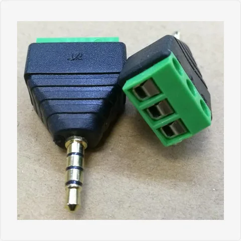 3.5-Male-3Pin-Terminal 3.5mm male to 3-pin screw terminal adapter for cctv connectors - RainboParts