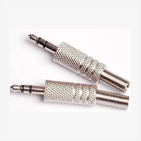3.5mm-Male-Plug 3.5mm stereo male plug (solder type) for cctv connectors - RainboParts