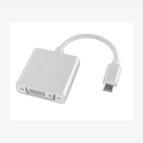 Adapter-TC-DVI-SL/GD usb type-c to dvi adapter (silver/gold, 1080p) for poe adapters - RainboParts