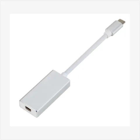 Adapter-TC-MiniDP-SL usb c to mini displayport (mini dp) adapter (silver, 4k) for poe adapters - RainboParts