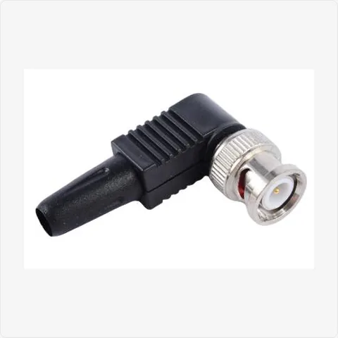 BNC-RightAngle-Plastic bnc right angle male connector with plastic boot for cctv connectors - RainboParts