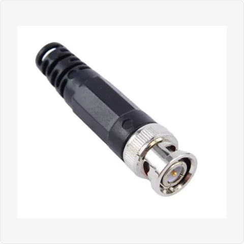 BNC-Straight-Plastic bnc straight male connector with plastic boot for cctv connectors - RainboParts