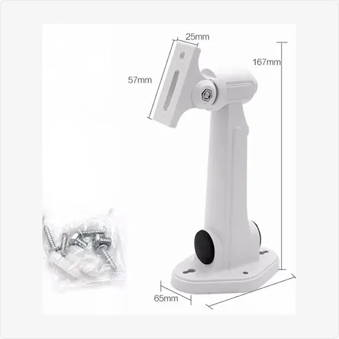 BRACKET-1212-PL model 1212 plastic cctv bracket (95x65mm, 185mm, white) for mounting brackets - RainboParts