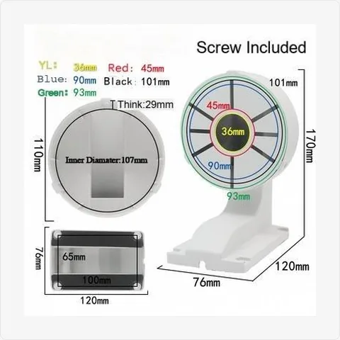 BRACKET-1258-S-SM model 1258-s small dome camera bracket (76x120mm base, 170mm height, white) for mounting brackets - RainboParts