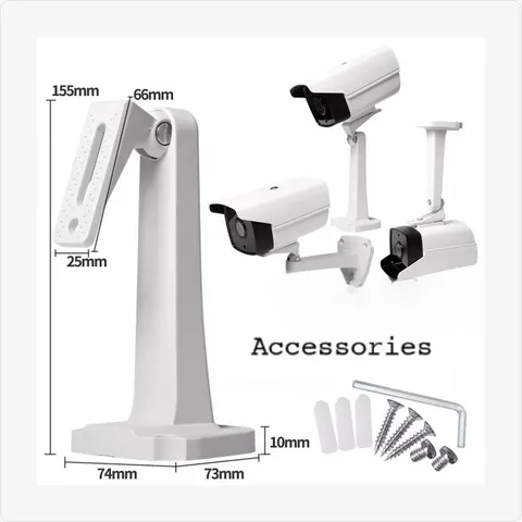 BRACKET-1296-PL ds-1296 rotatable plastic monitor bracket (74x73mm, 155mm, white) for mounting brackets - RainboParts