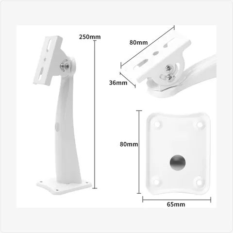 BRACKET-508 heavy-duty iron cctv camera bracket (260mm, white) for mounting brackets - RainboParts