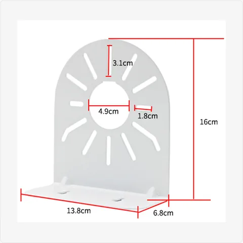 BRACKET-DOME-L dome camera bracket (iron, large, white) for mounting brackets - RainboParts