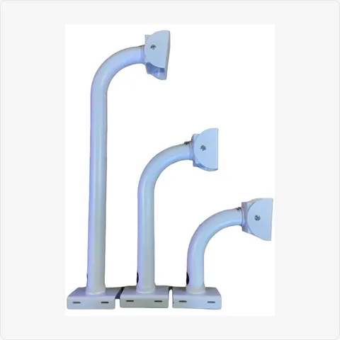 BRACKET-POLE-AL-608-24CM aluminum alloy pole mount bracket with 2 hoops (white) feature:
package includes: 2x 200# adjustable hoop straps; color: white; material: heavy-duty aluminum alloy; designed for mounting cameras on poles, columns, or trees; sturdy and weatherproof for outdoor surveillance for mounting brackets - RainboParts
