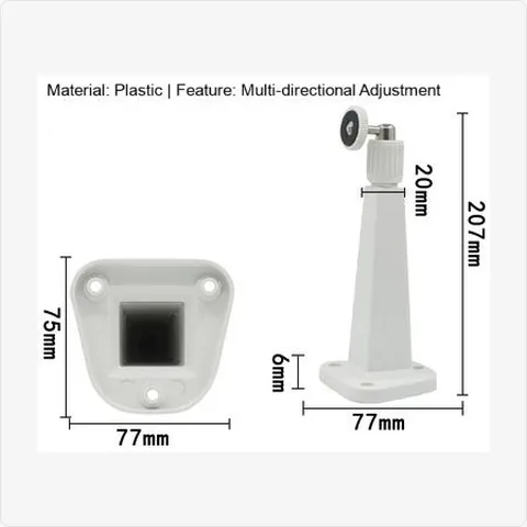 BRACKET-SQR-L-PL large square plastic camera bracket (75x78mm, 205mm, white) for mounting brackets - RainboParts