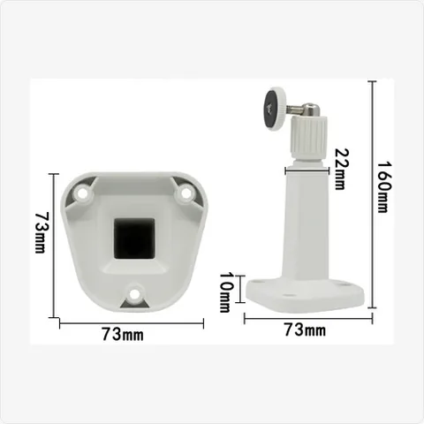 BRACKET-SQR-S small square adjustable camera bracket (70x75mm, 160mm, white) for mounting brackets - RainboParts