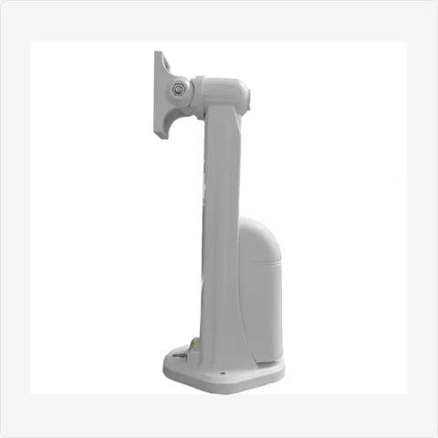 BRACKET-STORE-L-PL extended plastic camera bracket with cable storage (95x65mm, 240mm, white) for mounting brackets - RainboParts