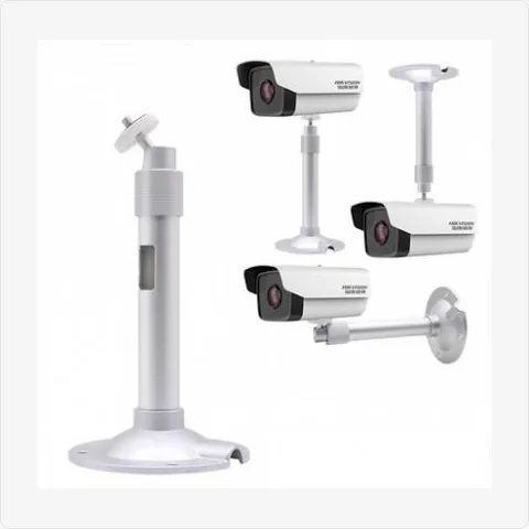 BRACKET-TE-200-AL telescopic camera bracket (retracted 200mm, 24mm dia., silver) for mounting brackets - RainboParts