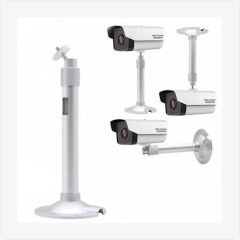 BRACKET-TE-300-AL telescopic camera bracket (retracted 300mm, 24mm dia., silver) for mounting brackets - RainboParts