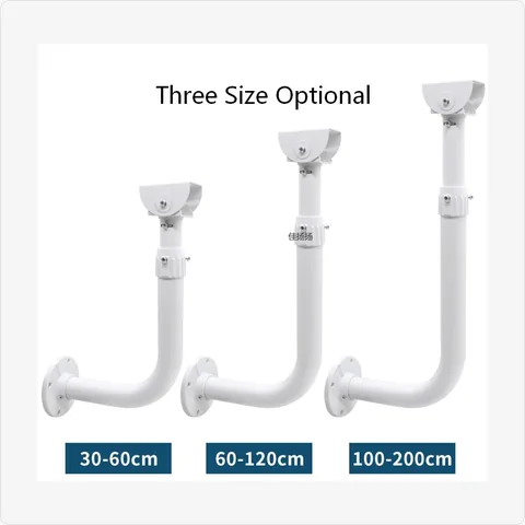 BRACKET-TELE-BU-FE-AL-30-60CM heavy duty aluminum alloy telescopic u-shaped fence mount (300-2000mm) feature:
available lengths: 300-600mm / 600-1200mm / 1000-2000mm;
material: high-quality aluminum alloy; u-shaped design for mounting cameras over fences or walls; provides an unobstructed wide view; rust-proof and weatherproof for outdoor use; support custom length for mounting brackets - RainboParts