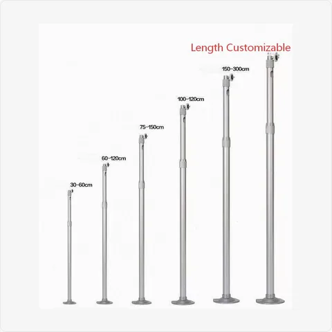 BRACKET-TELE-BU-I35-AL aluminum alloy 35mm telescopic bullet camera ceiling mount (300-3000mm, white) feature:
available lengths: 300-600mm / 600-1200mm / 750-1500mm / 1000-1200mm / 1500-3000mm; tube diameter: 35mm;
color: white; material: heavy-duty aluminum alloy; adjustable telescopic design for flexible height installation; top universal bracket compatible with most bullet cameras; hollow tube for concealed cable management;
support custom length (oem/odm) for mounting brackets - RainboParts