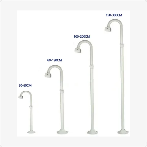 BRACKET-TELE-BU-U35-AL aluminum alloy 35mm telescopic u-shaped bullet camera mount (300-3000mm, white) feature:
available lengths: 300-600mm to 1500-3000mm; tube diameter: 35mm; color: white; material: premium aluminum alloy; unique u-shaped arch design for overhead or specific angle mounting; telescopic function for customizable reach; rust-proof and weather-resistant for outdoor use; easy to install for mounting brackets - RainboParts