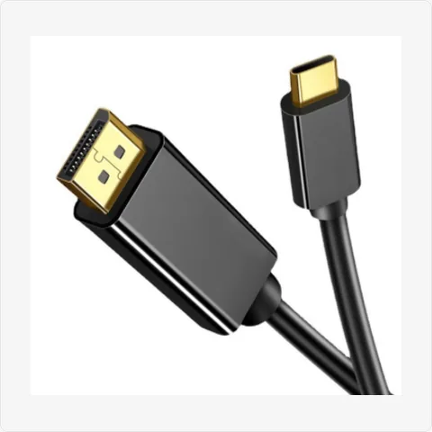 Cable-TPC-DP-1.8M-BK usb c to displayport cable 1.8m (black, 4k) for poe adapters - RainboParts