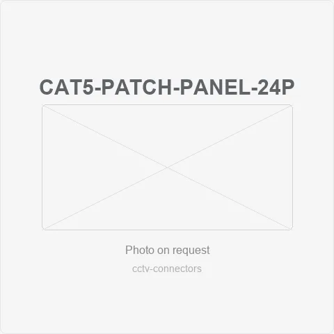 Cat5-Patch-Panel-24P cat5e 24-port utp patch panel with cable management for cctv connectors - RainboParts