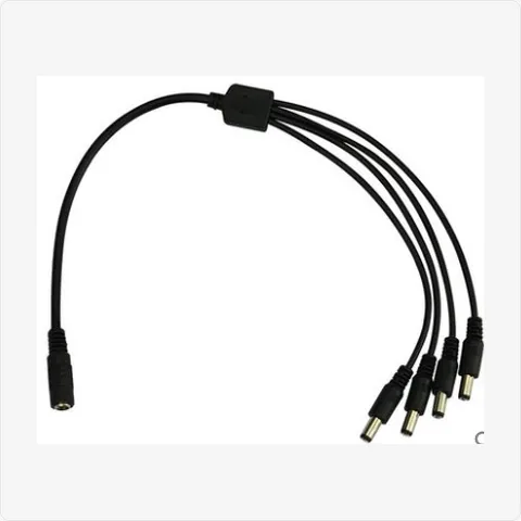 DC-1-to-4-Splitter dc 1 to 4 way power splitter cable for cctv cables - RainboParts