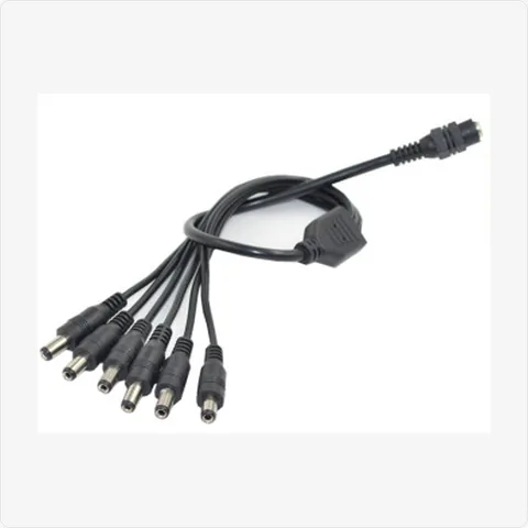 DC-1-to-6-Splitter dc 1 to 6 way power splitter cable for cctv cables - RainboParts
