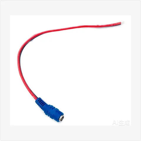 DC-Red-Black-Female-Blue dc red black female power cable with blue connector for cctv cables - RainboParts