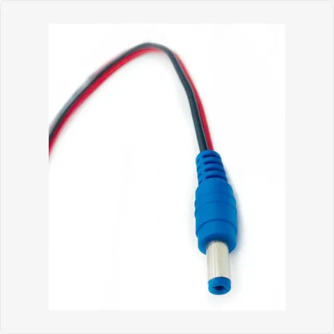 DC-Red-Black-Male-Blue dc red black male power cable with blue connector for cctv cables - RainboParts