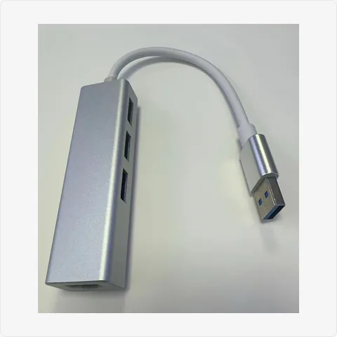 Dock-AC-4in1-Gigabit-USB3-SL/GY 4-in-1 usb a/c to gigabit ethernet & 3x usb 3.0 hub (silver/grey) for poe adapters - RainboParts
