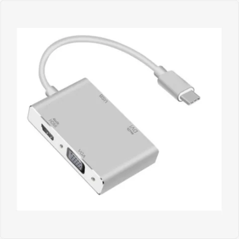 Dock-TC-4in1-DVI-GY 4-in-1 usb c to dvi docking station with usb & hdmi (grey) for poe adapters - RainboParts