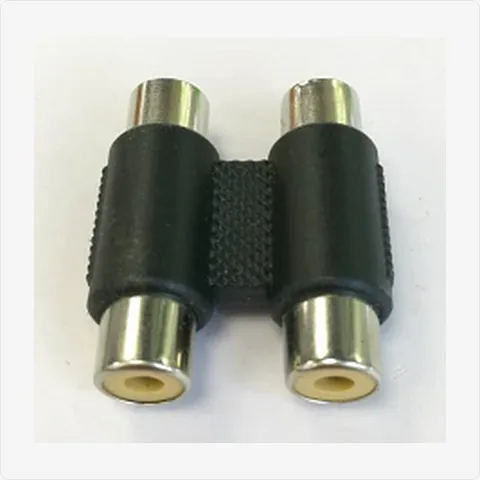 Dual-RCA-Female-Coupler dual rca female to female coupler for cctv connectors - RainboParts