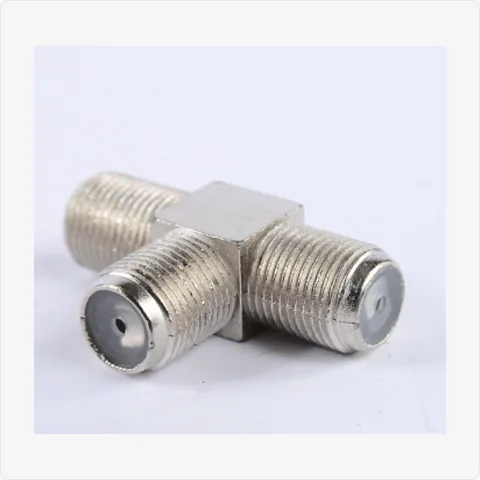 F-F-F-Tee f-type female triple connector (tee adapter) for cctv connectors - RainboParts