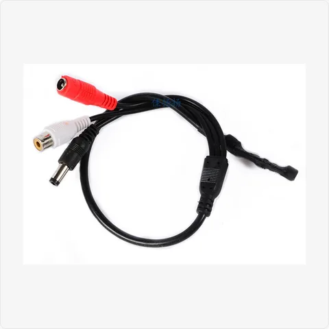 MIC-CBL-3H mini audio pickup cable with 3 rca heads for cctv microphone - RainboParts