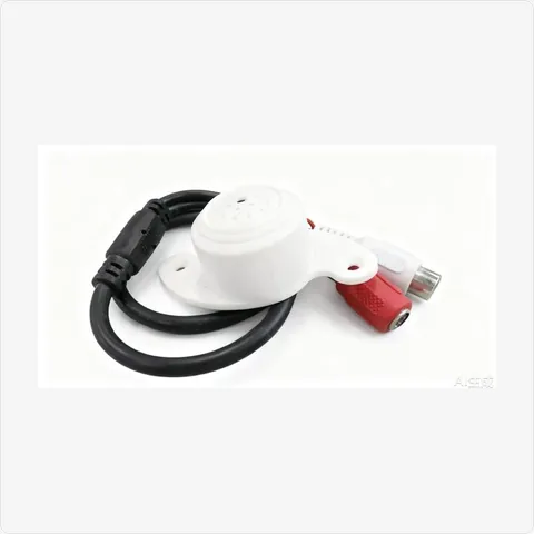 MIC-EAR-2H cctv microphone with mounting ears (2 rca heads) for cctv microphone - RainboParts