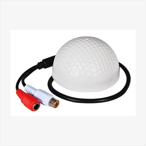 MIC-MUSH-2H mushroom cctv microphone with 2 rca heads for cctv microphone - RainboParts