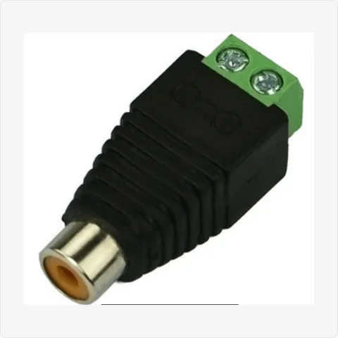 RCA-Female-Terminal rca female to screw terminal connector
(solderless) for cctv connectors - RainboParts