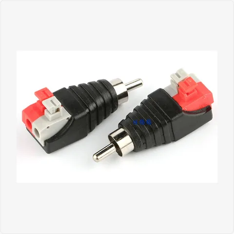 RCA-Male-Push rca male push terminal connector for cctv connectors - RainboParts