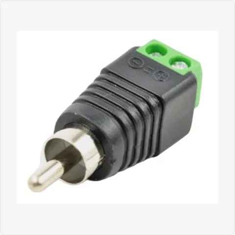 RCA-Male-Terminal rca male to screw terminal connector
(solderless) for cctv connectors - RainboParts