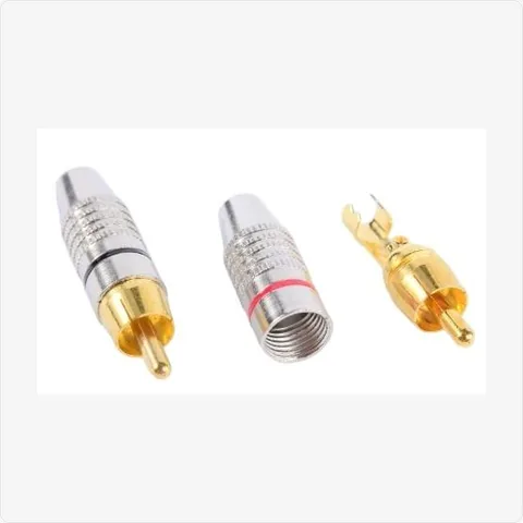 RCA-New rca male connector (gold plated, solder type) for cctv connectors - RainboParts