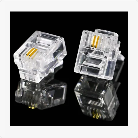 RJ11-6P2C rj11 6p2c telephone modular plug for cctv connectors - RainboParts