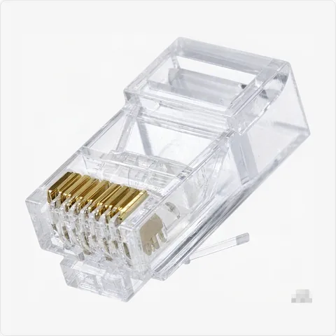 RJ45-1U rj45 cat6 connector (1u gold plated) for cctv connectors - RainboParts