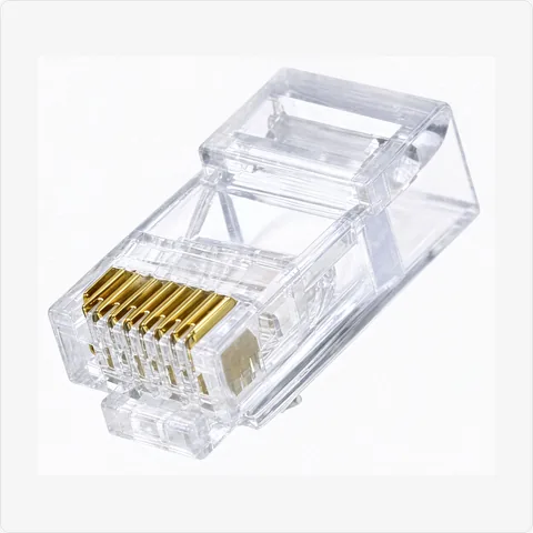 RJ45-1U rj45 cat5 connector (1u gold plated) for cctv connectors - RainboParts