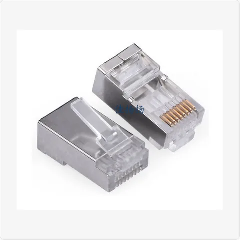 RJ45-3U shielded rj45 cat6 connector (3u gold) for cctv connectors - RainboParts