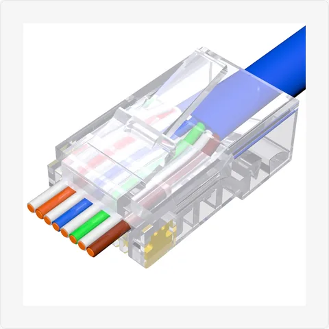 RJ45-TH-Cat5 rj45 cat5 through-hole connector for cctv connectors - RainboParts