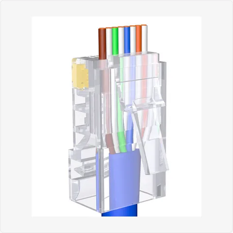 RJ45-TH-Cat6 rj45 cat6 through-hole connector for cctv connectors - RainboParts