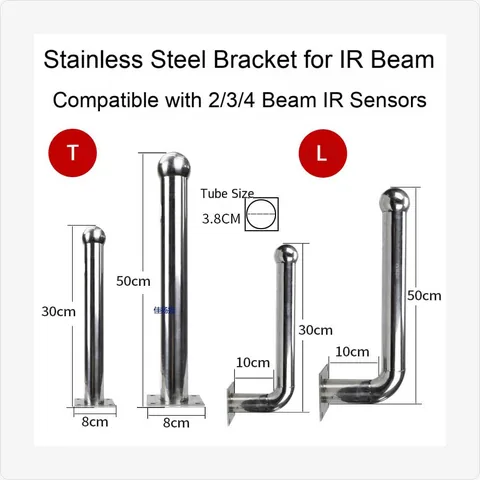 SS-IR-L-30 stainless steel l-type ir beam bracket feature:
l-shaped right-angle design; suitable for wall or corner mounting; durable stainless steel for outdoor use. for mounting brackets - RainboParts
