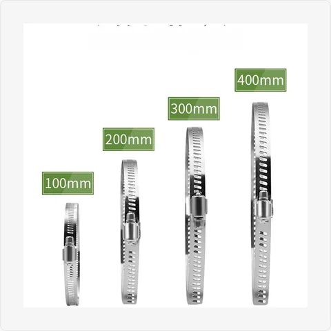 SS-LP-100 stainless steel hose clamp / hoop feature:
made of high-quality stainless steel; adjustable sizes (100-400mm); ideal for securing poles or tubes. for mounting brackets - RainboParts
