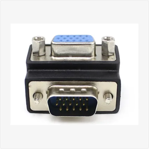 VGA-Male-to-Female-Right-Angle vga male to female right angle adapter for cctv connectors - RainboParts