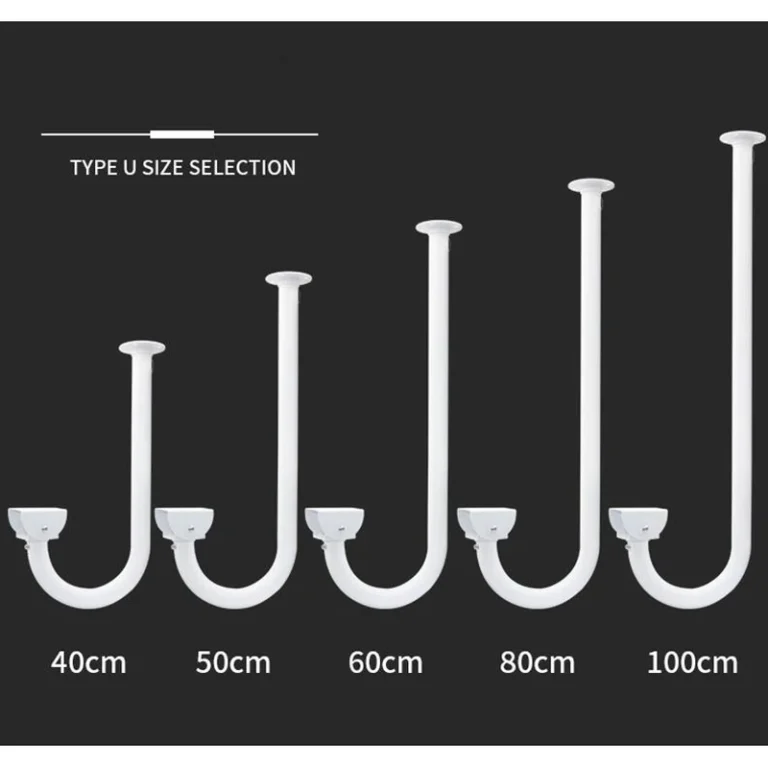 BRACKET-07U-AL aluminum alloy type u double-headed extension pole (white) - RainboParts