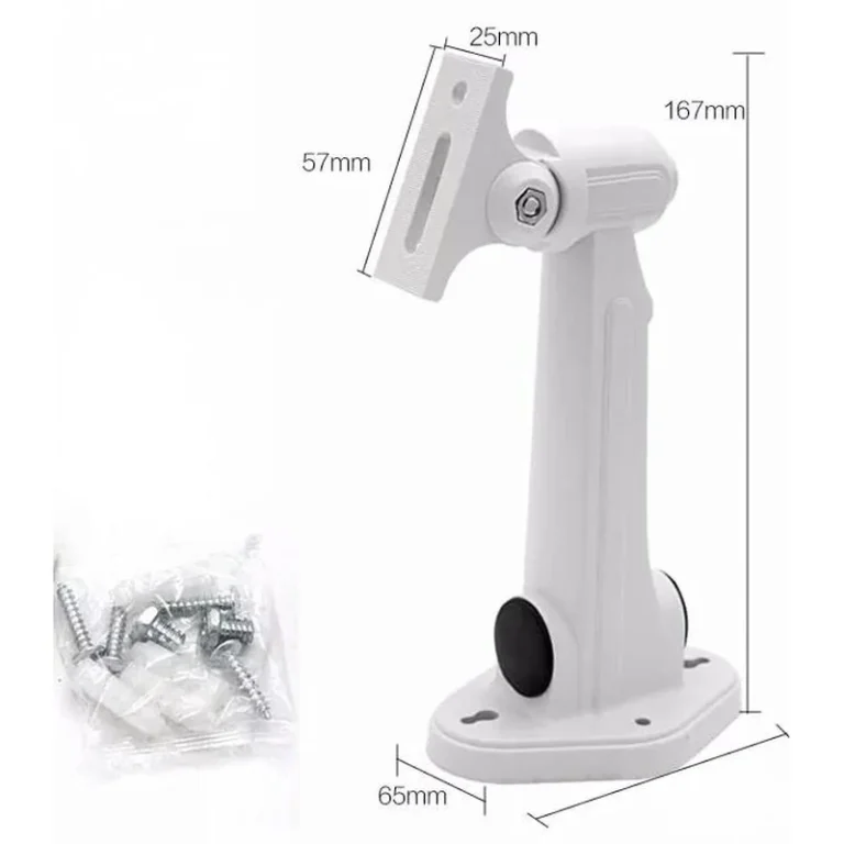 BRACKET-1212-PL model 1212 plastic cctv bracket (95x65mm, 185mm, white) - RainboParts